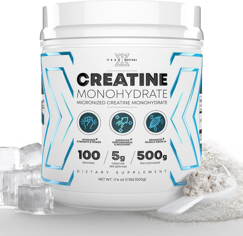 Performance Micronized Creatine Monohydrate Powder Supplement, 5000mg (5g), 100 Servings, Unflavored, Vegan