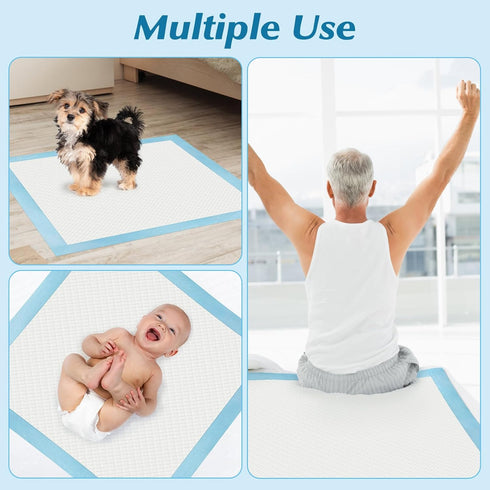 Wowflash 100 Count 22 22 x Super Absorbency Disposable Underpads, Leakproof Quick Drying Disposable Pads for Baby