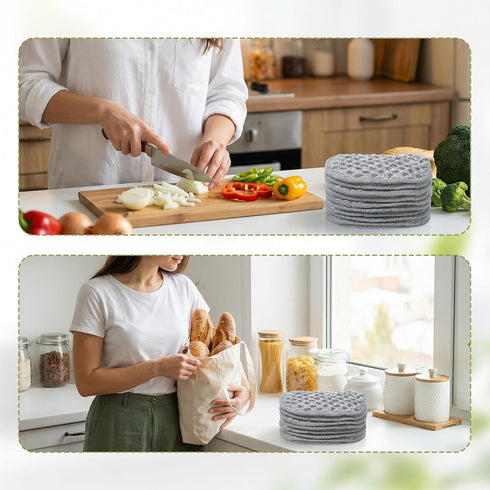 Thinp 8 Pcs Multipurpose Wire Dishwashing Rags for Wet and Dry, Double Side Non Scratch Wire Dishcloth Reusable Metal