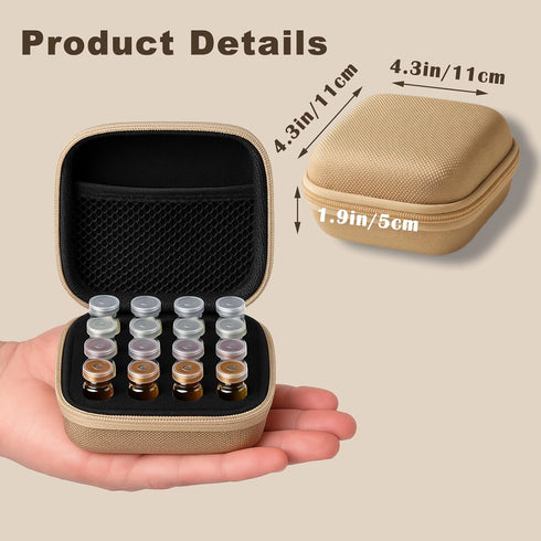 Mazentrix 1-3ml GLP-1, Strap,G0ld Peptide Vial Case for Fridge Storage - Organizer Holds Vials for Insulin