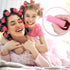 Zhehao 36 Pcs Small Pink Foam Hair Rollers for Heatless Curls, Flexible Sleeping Hairdressing Curler (0.79 x 2.76 Inch)