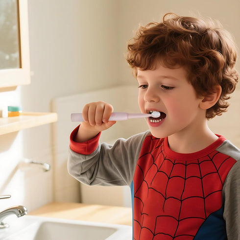 Machify Kids Electric Toothbrush with Four Brush Heads, Soft Bristles, Three Modes, USB Rechargeable, Fun Animal Theme
