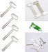 Luoyuanjia 4 Toothpaste Squeezer, Pcs Metal Manual Toothpaste Squeezer Roller Stainless Steel Tube Squeezer Toothpaste