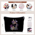 Floral Microscope Canvas Makeup Bag, Microbiology Science Teacher Gift, Science Women's Zippered Bag