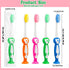 Toddler Toothbrush Kids Pack of 60, Individually Wrapped Manual Suction Cup Animal Toothbrushes for Home and Travel