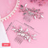 OIIKI 2PCS Silver Rhinestone Hair Combs, Clear Rhinestones Metal Bridal Hair Comb, Wedding Crystal Hair Accessories for Women, Girls, Brides for Christmas, Parties, Prom, Dance