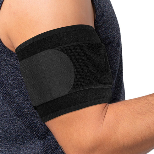 supregear Compression Brace for Tendonitis and Tricep - Black Bicep Tricep Sleeve Wrap for Pain Relief (S/M)