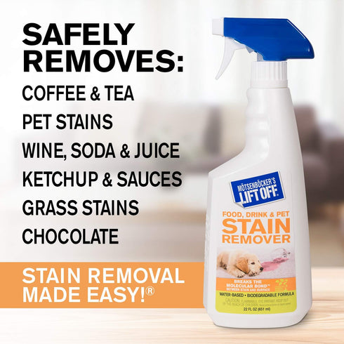 Motsenbocker's Lift Off 22-Ounce Stain Remover Spray - Eliminates Tough Food, Drink, and Pet Stains