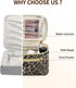 Wandering Nature Makeup Bag, Travel Organizer Cosmetic Brush Case for Women in Eco Vegan Leather