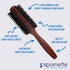 Spornette Deville Boar Bristle Round Brush, 2 Inch for Blow Drying, Curling & Styling
