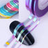 Nail Art Striping Tape Lines - 18 pcs Mermaid Candy Color Adhesive Nail Stickers, Rolls Nail Strips Tape Decals for