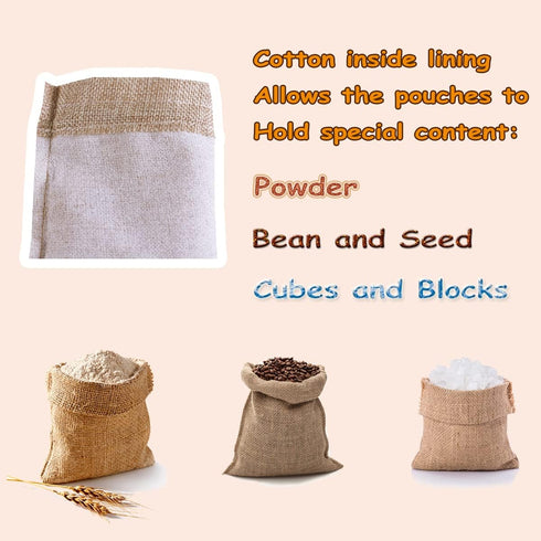 Lot of 30 Burlap Bags with Drawstring, Gift Bags Jewelry Pouches for Wedding Party and DIY Craft, 5 x 7 Inches