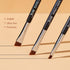 Jessup 3pcs Angled Eyeliner Brush Set, Pro Precision Fine Winged Ultra Thin Slanted Gel Liquid Makeup Brushes, Black