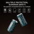 Pallus 4 1 4 Pack 1.5V LR20 6000mWh 1600x Rechargeable Lithium D Batteries with in USB-C Charge Cable, D Size Li-ion