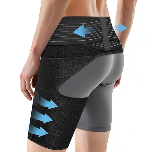Hip Brace for Women & Men, Sciatica Pain Relief Devices, Adjustable Compression