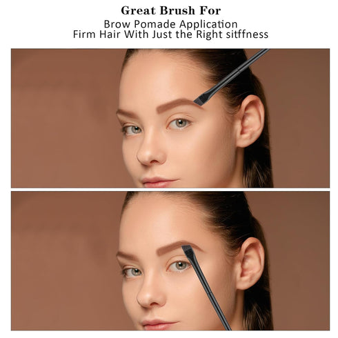 3 Pcs Fine Angled Eyeliner Brush Set, Thin Eyebrow Brush for Precision Gel Eye Liner and Brow Tinting