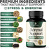 Adrenal Support Supplements with Ashwagandha, 10 Herbs for Cortisol Health, Energy, Stress, Relaxation, 60 Capsules