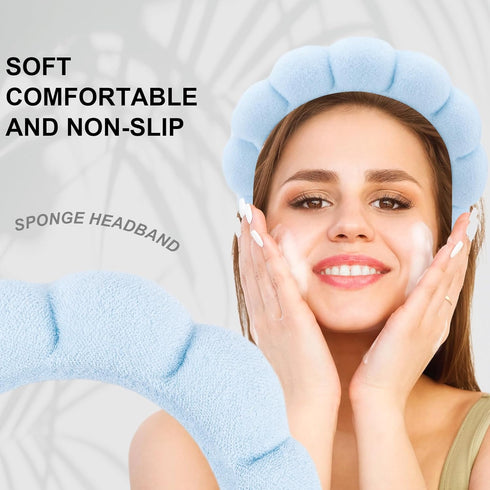Canitor 4 PCS Spa Headband for Washing Face, Terry Cloth Makeup Headbands for Teen Girls and Bachelorette Parties