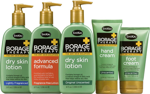 ShiKai Borage Therapy Dry Skin Lotion - 16 oz - Unscented Body Moisturizer with Oatmeal & Shea Butter
