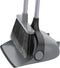 MR.SIGA Gray Broom and Dustpan Set with Adjustable Long Handle, Upright Combo for Floor Cleaning Lobby