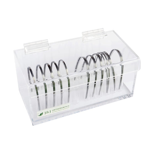 J&J Ortho Orthodontic Arch Wire Holder Organizer Box with Lid, 12 Sizes
