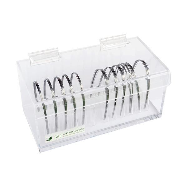 J&J Ortho Orthodontic Arch Wire Holder Organizer Box with Lid, 12 Sizes