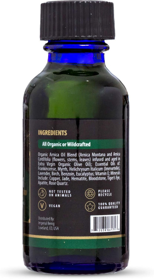 Royal Arnica Oil – Organic Herbal Blend for Muscle Recovery, Bruise Support, Joint Flexibility – 1oz