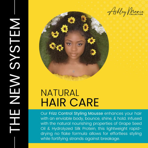 The Hair Diagram - Ashley Marie Styling Mousse with Frizz Control - Volumizing & Moisturizing - 7oz