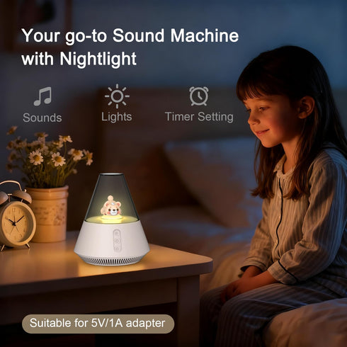 White Noise Machine Bundle Baby Sound Machine with Night Light