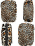 Skonsati 7 Leopard Cheetah Print Weekly Pill Organizer Pill Caes Bag Day Medicine Container Case with Removable Pill