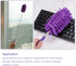 MECCANIXITY Microfiber Duster, 11 to 31 Inch Washable Extendable Brush for Window, Furniture, Ceiling Fan, Purple, Pack