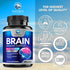 Brain Supplements for Memory and Focus - Nootropic Support with Bacopa, Cognitive Vitamins, 120 Capsules