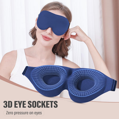 YIVIEW Sleep Mask for Side Sleeper, 3D Pink Sleeping Eye Mask, Soft Breathable Eye Cover for Women Men