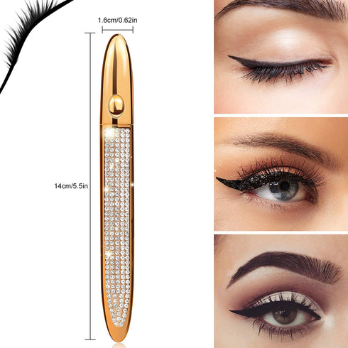 Liquid Eyeliner Pen Waterproof, Magic Self-adhesive Long-Lasting Eyelash Glue Pen, Quick Drying Magnetic Eye Liner
