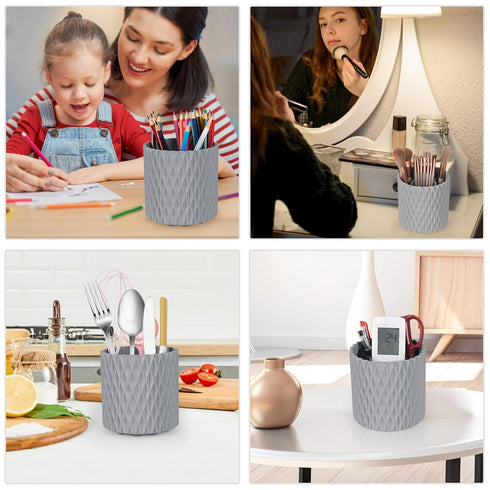 Makeup Brush Holder Organizer, 360° Rotating Multi-Functional Pen Holder for Desk