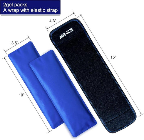Ankle Ice Pack Wrap for Foot Pain Relief - Reusable Gel for Sprains, Muscle Pain, Bruises - Foot Ice Pack for Wrist,