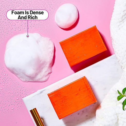 Papaya Saffron Soap Bar - Anti-Aging, Anti-Oxidation Moisture Foam for Skin Care, 120g / 4.23oz