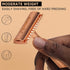 ZOMCHI Safety Razor for Men & Women with 5 Double Edge Blades, Reusable Plastic Free Razor - Rose Gold