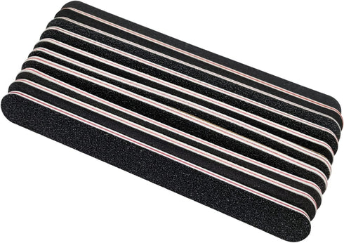 Nail File 10 PCS Professional Double Sided 100/180 Grit Emery Board Black Manicure Pedicure Tool