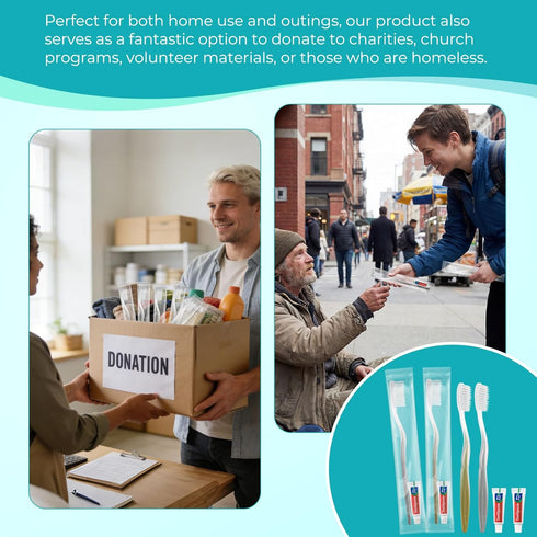 Packaged, (50-Pack) Disposable Toothbrushes with Toothpaste, Gold and Silver Toothbrush Disposable Bulk, Individually