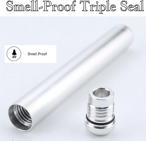 MOTOFITOOL 3-Pack Airtight Metal Pill Containers - Waterproof Travel Storage Tubes, Portable & Lightweight Compact