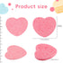 50-Count Heart Shape Compressed Facial Sponges, Natural Cosmetic Spa Sponges for Daily Cleansing