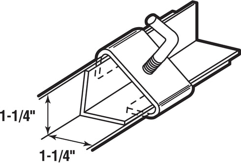 Slide-Co 241948 Bed Frame Rail Clamp - 1-1/4 In. Steel, Zinc Plated, Large (2 Pack)