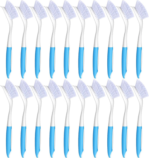 Meyeyaia 20pcs Blue Kitchen Dish Brush Bulk with 11 Inch Anti Slip Handle,