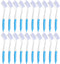 Meyeyaia 20pcs Blue Kitchen Dish Brush Bulk with 11 Inch Anti Slip Handle,