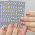 8 Sheets Gold Nail Stickers, Flower Nail Decals, 3D Self-Adhesive Leaf Nail Art Supplies for Women