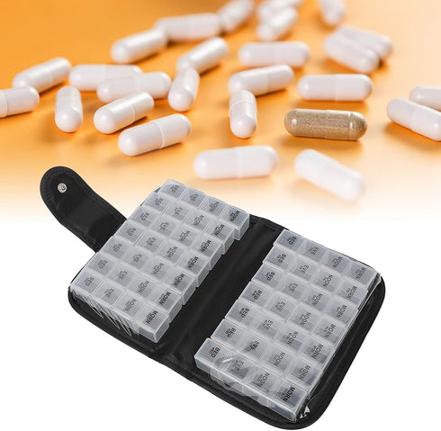Zoeyilan 14 Pcs Weekly Monthly Pill Organizer, Big Compartment Pill Case, 7 Day