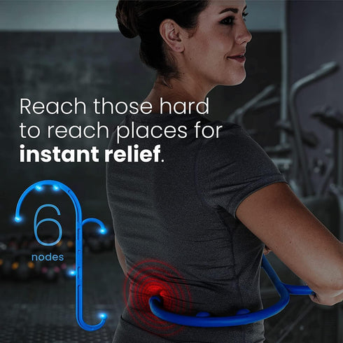Mount Plus MP005 Handheld Back Massager Tool | Neck Massager | Trigger Point Therapy for Fibromyalgia Pain Relief (1