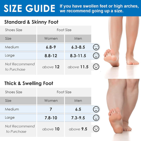 ComfiTECH Foot Ice Pack Wrap for Swollen Feet, Ice Boot for Foot Recovery, 2 Packs M Blue