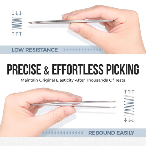 LASHVIEW High Precision Lash Tweezer, Stainless Steel Volume Eyelash Extension Tweezers for Professional Grafting, LT02